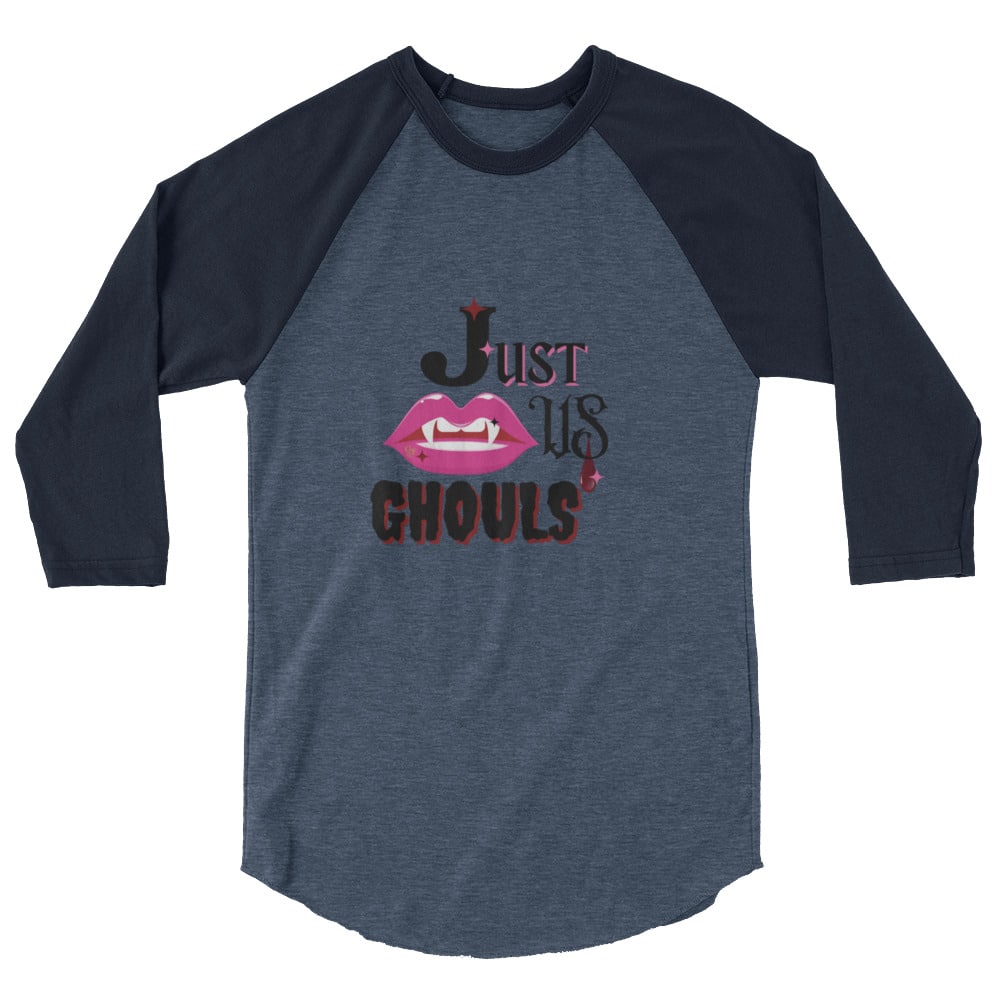 Spook-tacular ¾ Sleeve Raglan Tee - Just Us Ghouls - Image 2