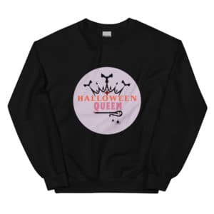 Candy Crew Neck Sweatshirt - Halloween Queen - Black