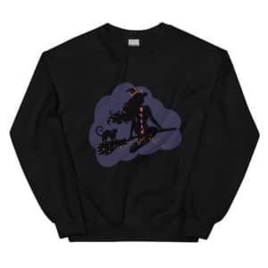 Candy Crew Neck Sweatshirt - The Queen - Black