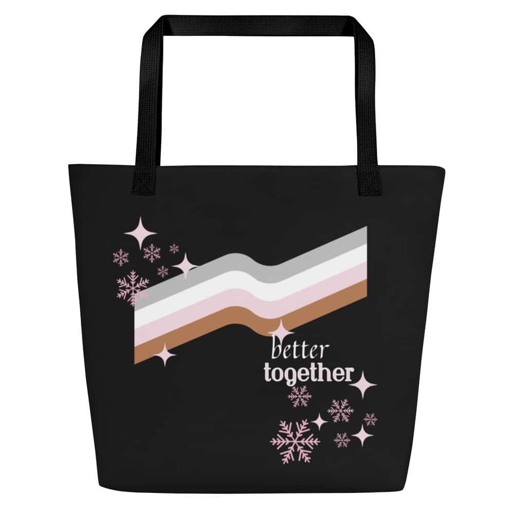 Let It Glow Girl's Large Tote - Better Together - Black - Image 2