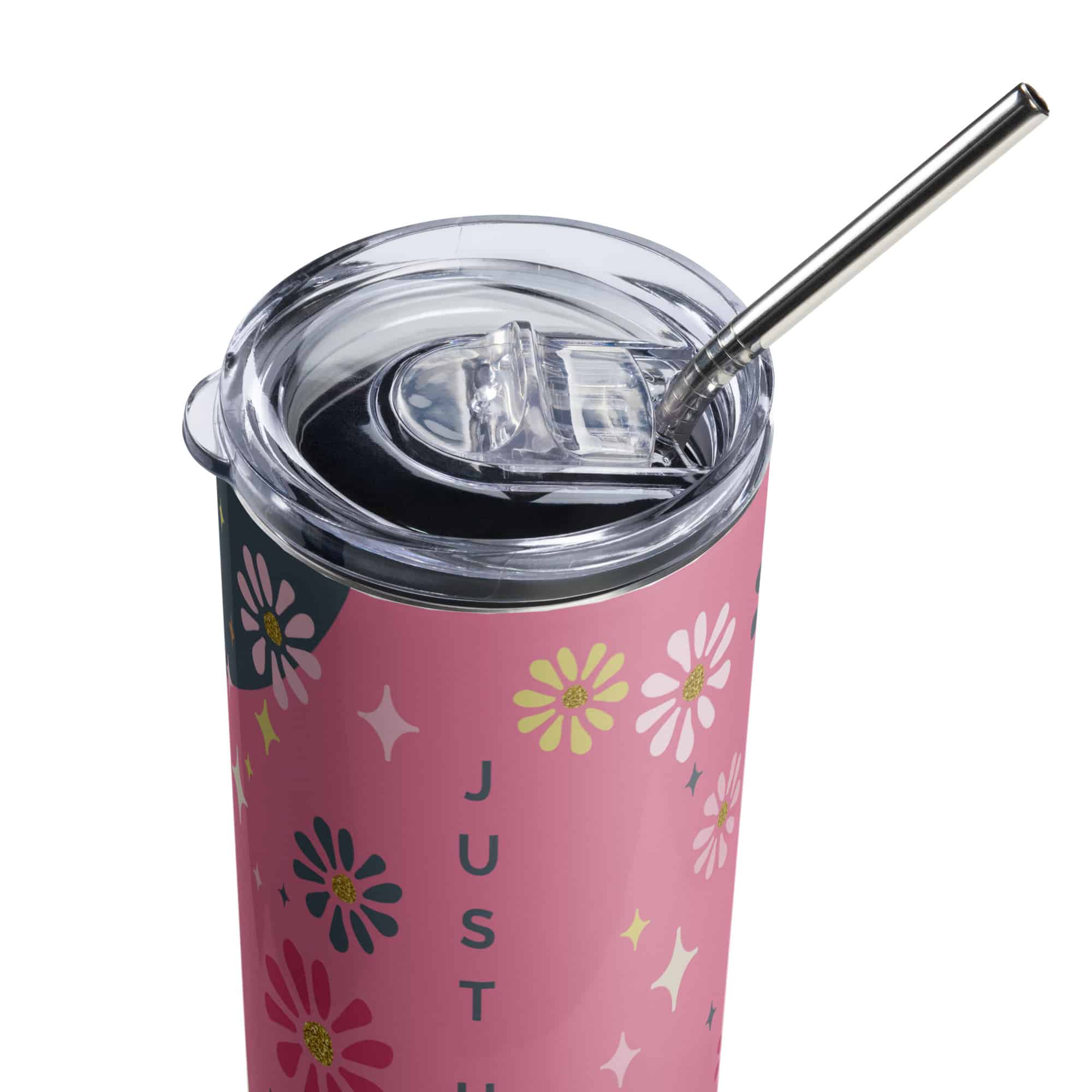 Far Out & Fabulous Stainless Steel Tumbler - Dancing Daisies - Image 3