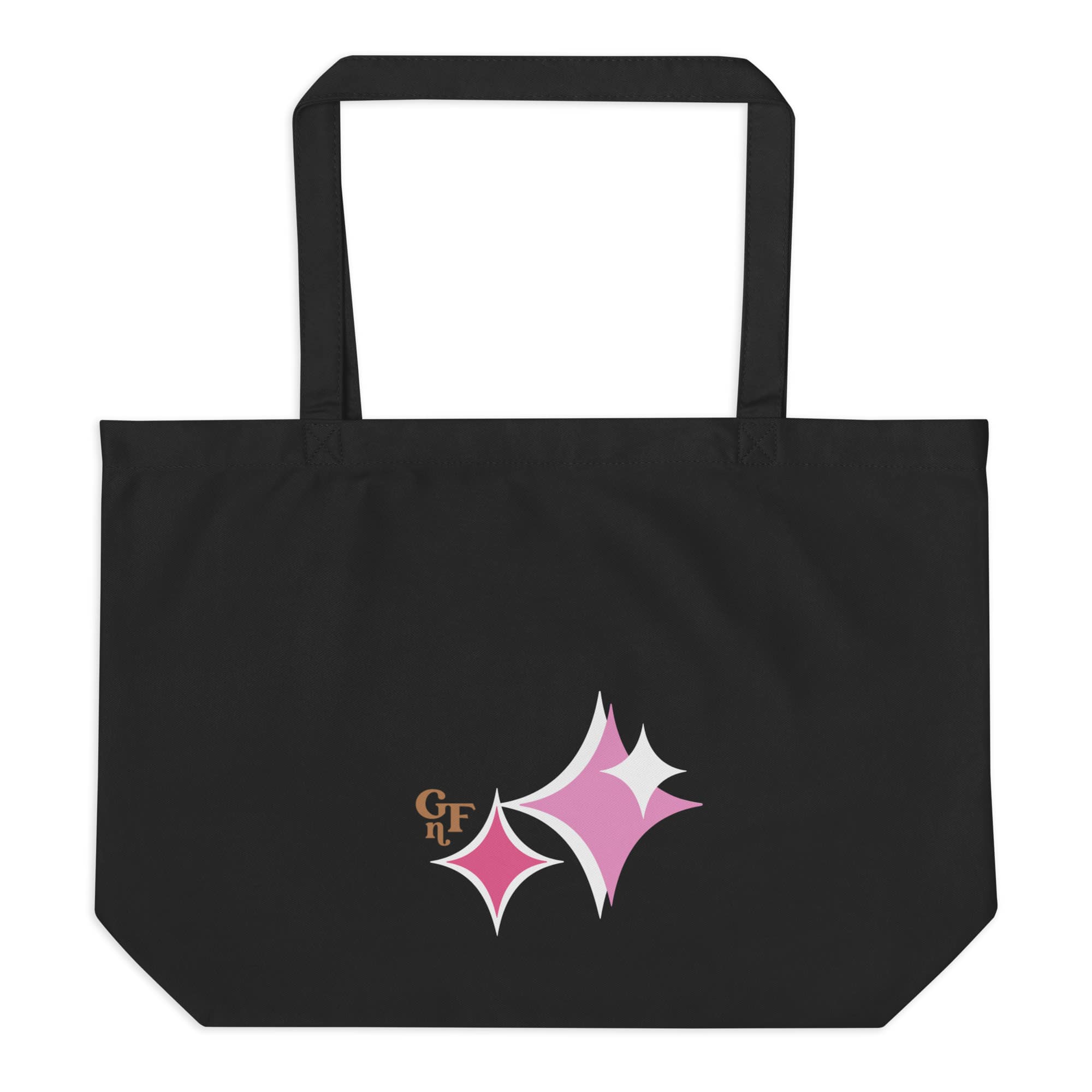 Diamonds Are A Girl’s BFF Girl's Trip Large Eco Cotton Tote - Pink Diamonds Glam - Image 4