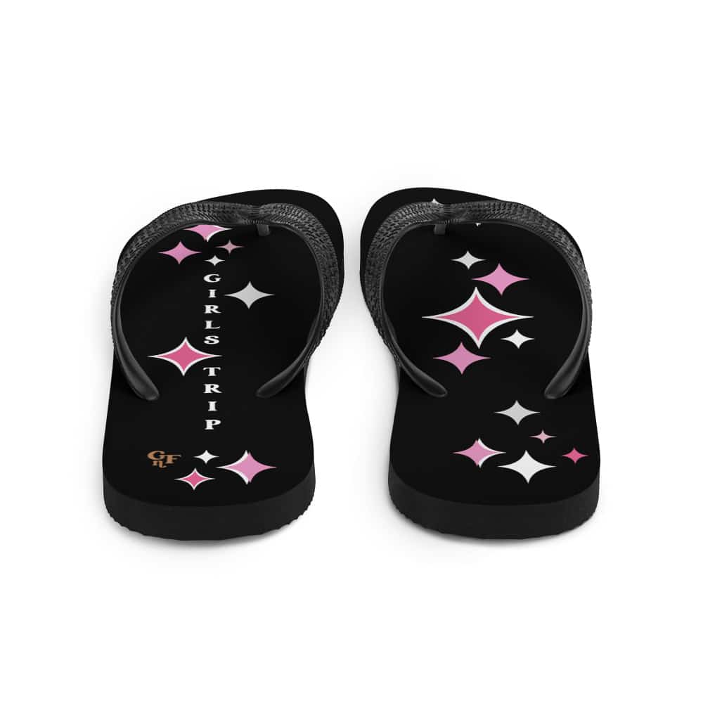 Diamonds Are A Girls' BFF Girl's Trip Flip Flops - Pink Diamonds Glam - Image 3