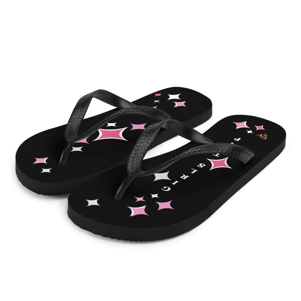 Diamonds Are A Girls' BFF Girl's Trip Flip Flops - Pink Diamonds Glam - Image 2