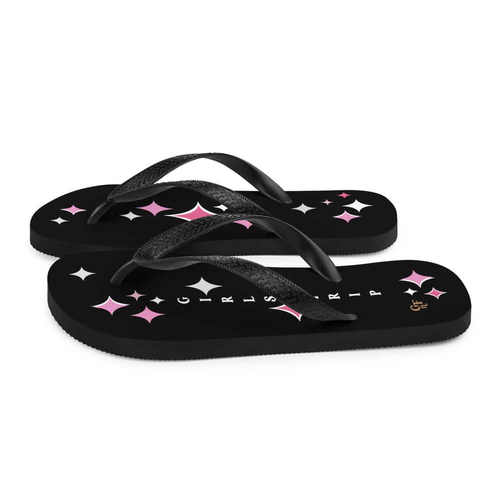 Diamonds Are A Girls' BFF Girl's Trip Flip Flops - Pink Diamonds Glam - Image 5
