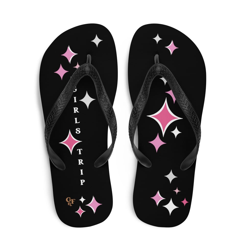 Diamonds Are A Girls' BFF Girl's Trip Flip Flops - Pink Diamonds Glam