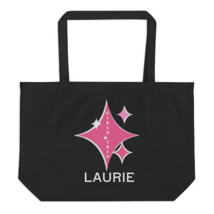 Personalized Diamonds Are A Girl's BFF Girl's Trip Large Eco Cotton Tote - Pink Diamonds Glam
