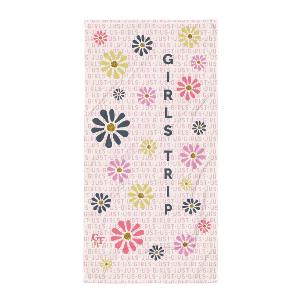 Far Out & Fabulous Terrific Towel, Baby! Girls Trip - Dancing Dasies Pink