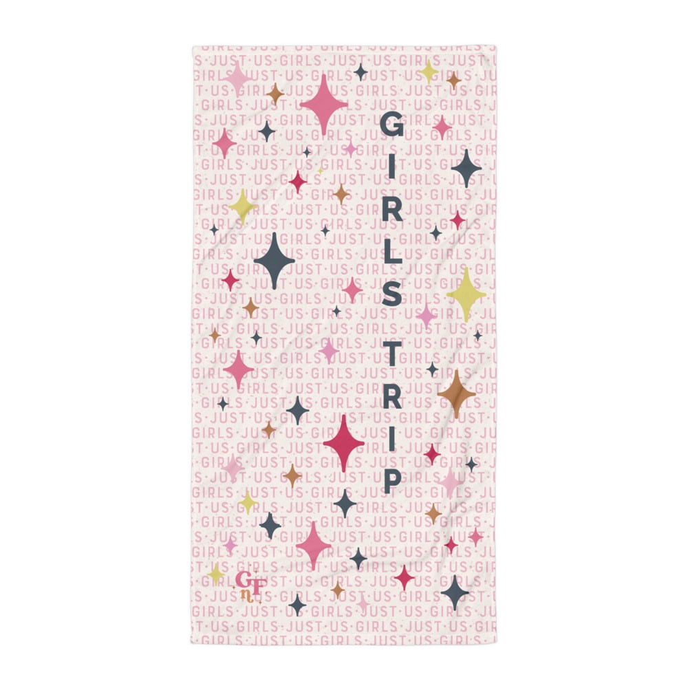 Far Out & Fabulous Terrific Towel, Baby! Girls Trip - Sparkles Galore - Pink