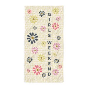 Far Out & Fabulous Terrific Towel, Baby! Girls Weekend - Dancing Dasies Gold