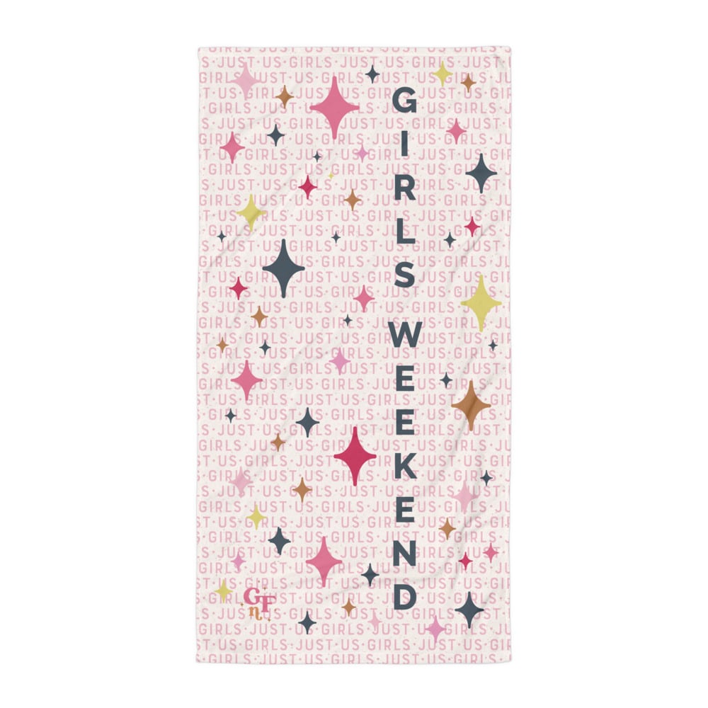 Far Out & Fabulous Terrific Towel, Baby! Girls Weekend - Sparkles Galore - Pink