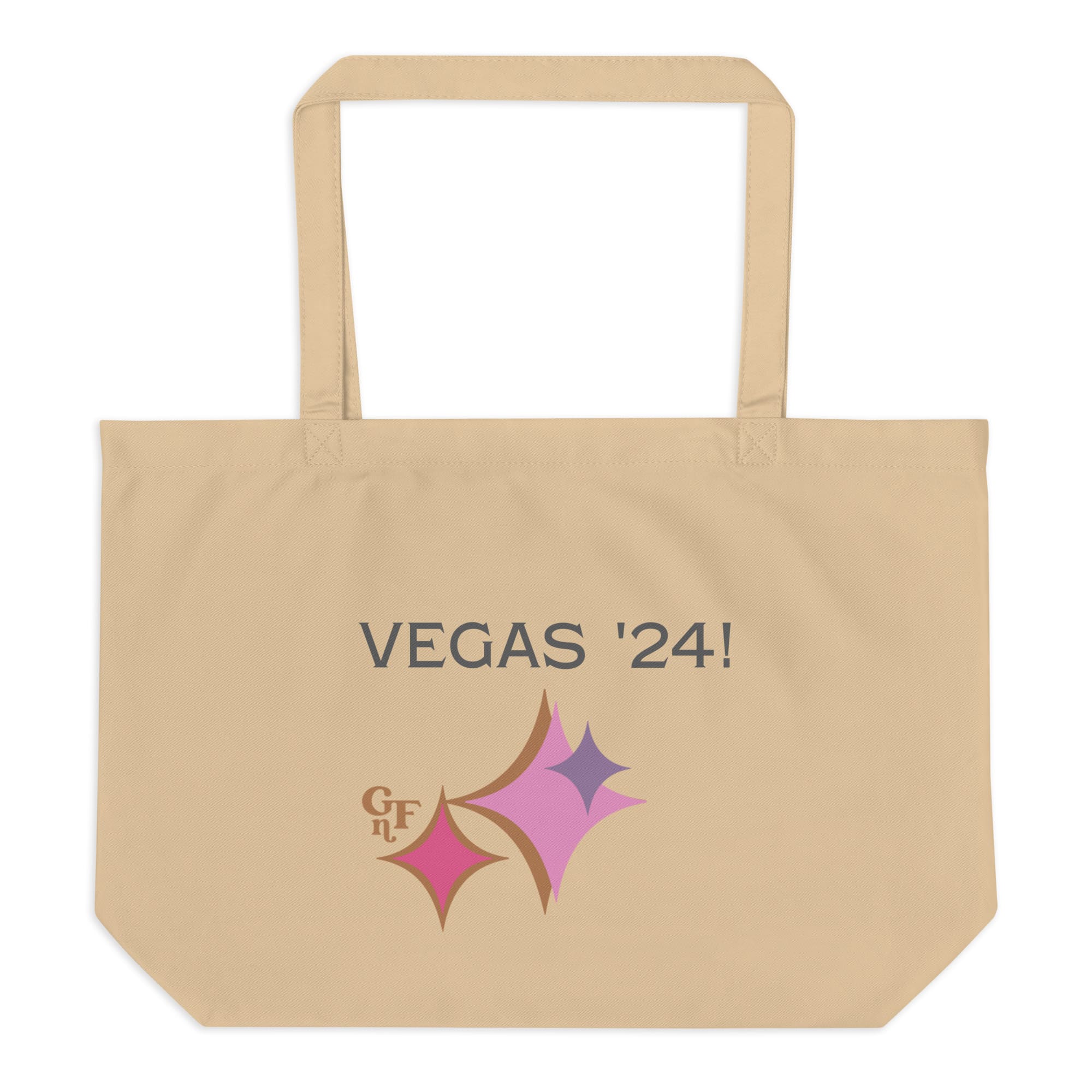 Personalized Girl's Trip Large Eco Cotton Tote Diamonds Are A Girl's BFF- Jewel Diamonds Glam - Image 2