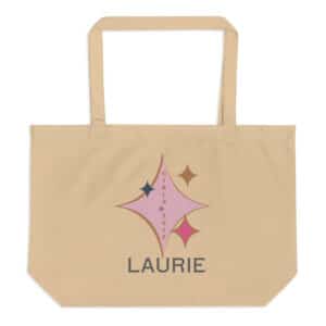 Personalized Girl's Trip Large Eco Cotton Tote Diamonds Are A Girl's BFF- Jewel Diamonds Glam