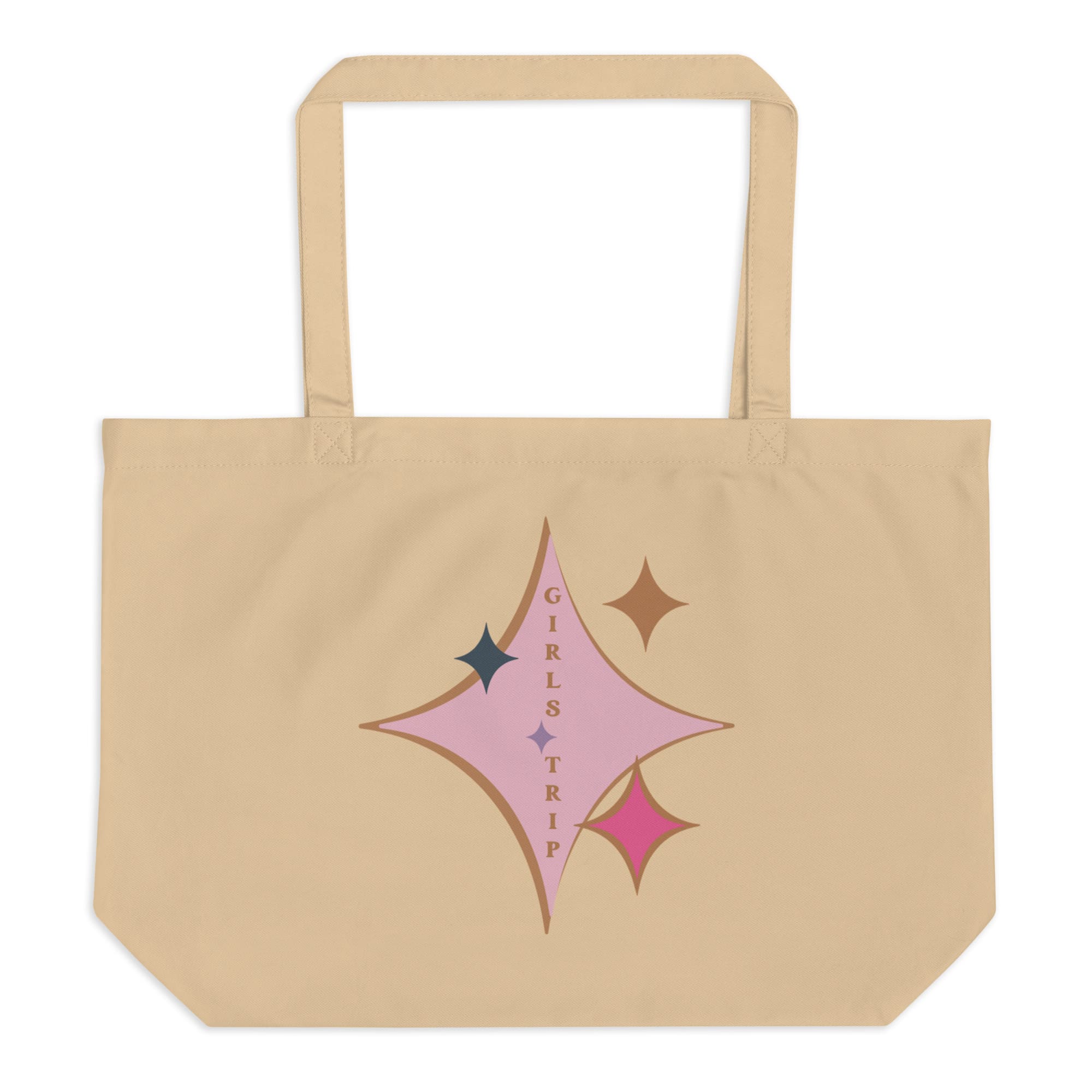 Diamonds Are A Girl’s BFF Girl's Trip Large Eco Cotton Tote - Jewel Diamonds Glam - Image 6