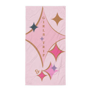 Diamonds Are A Girl’s BFF Terrific Towel - Girl’s Trip Pink Lace Jewel Diamonds Glam