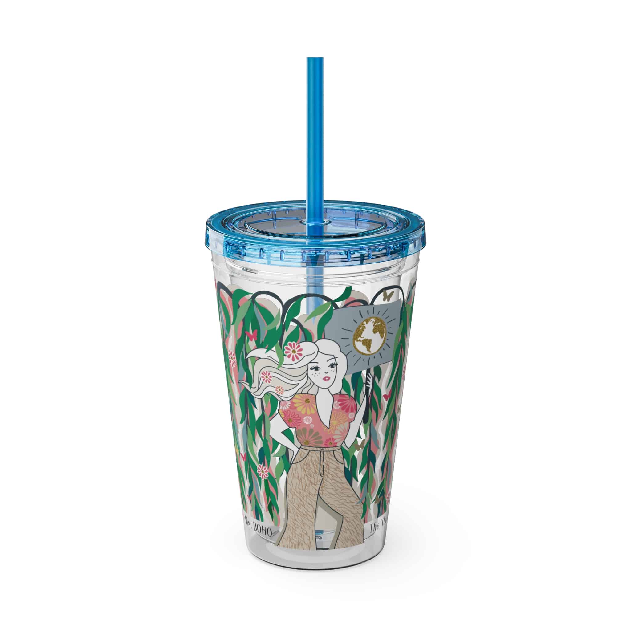 Ms. Boho Sunsplash Tumbler with Straw, 16oz - Image 19