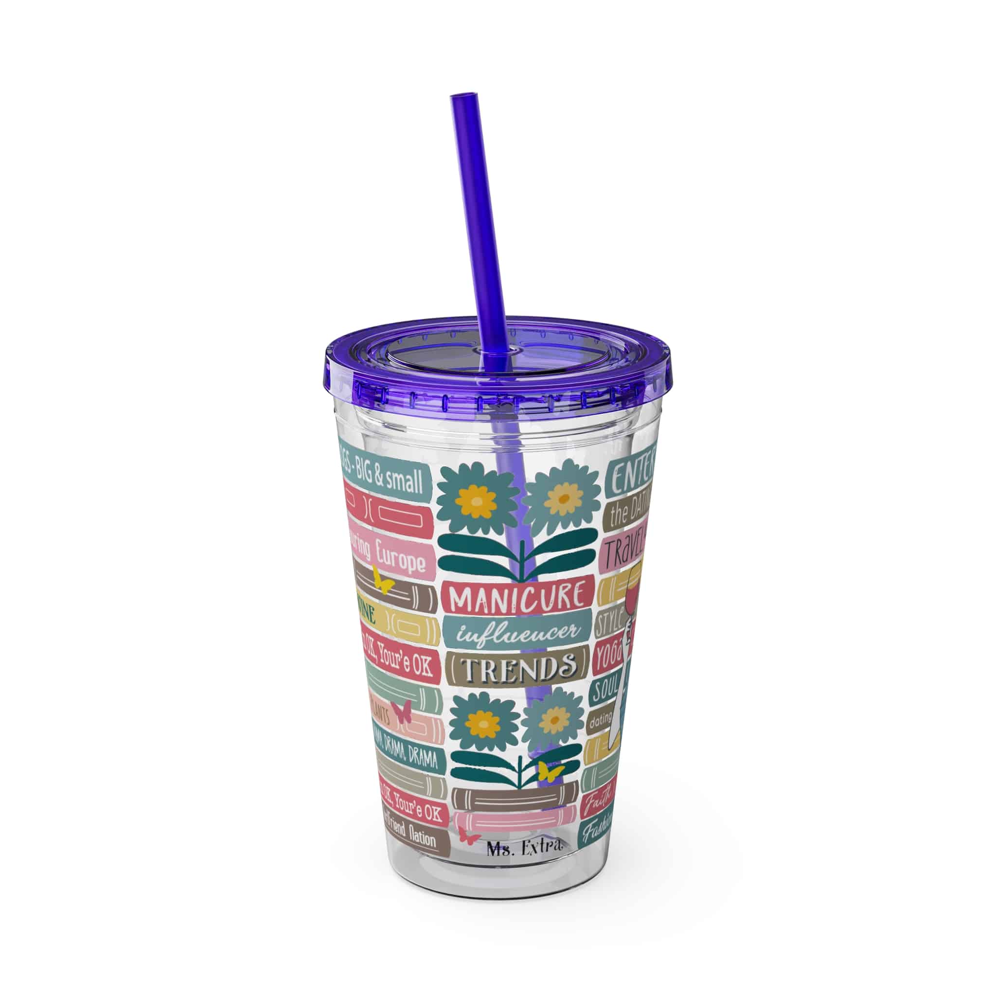 Ms. Extra Sunsplash Tumbler with Straw, 16oz - 2 - Image 38