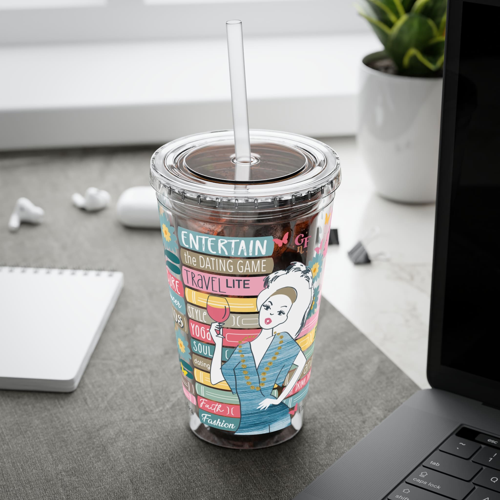Ms. Extra Sunsplash Tumbler with Straw, 16oz - 2 - Image 18