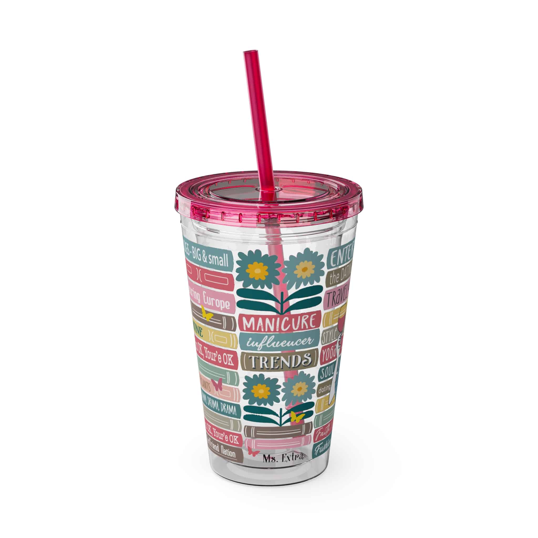 Ms. Extra Sunsplash Tumbler with Straw, 16oz - 2 - Image 20