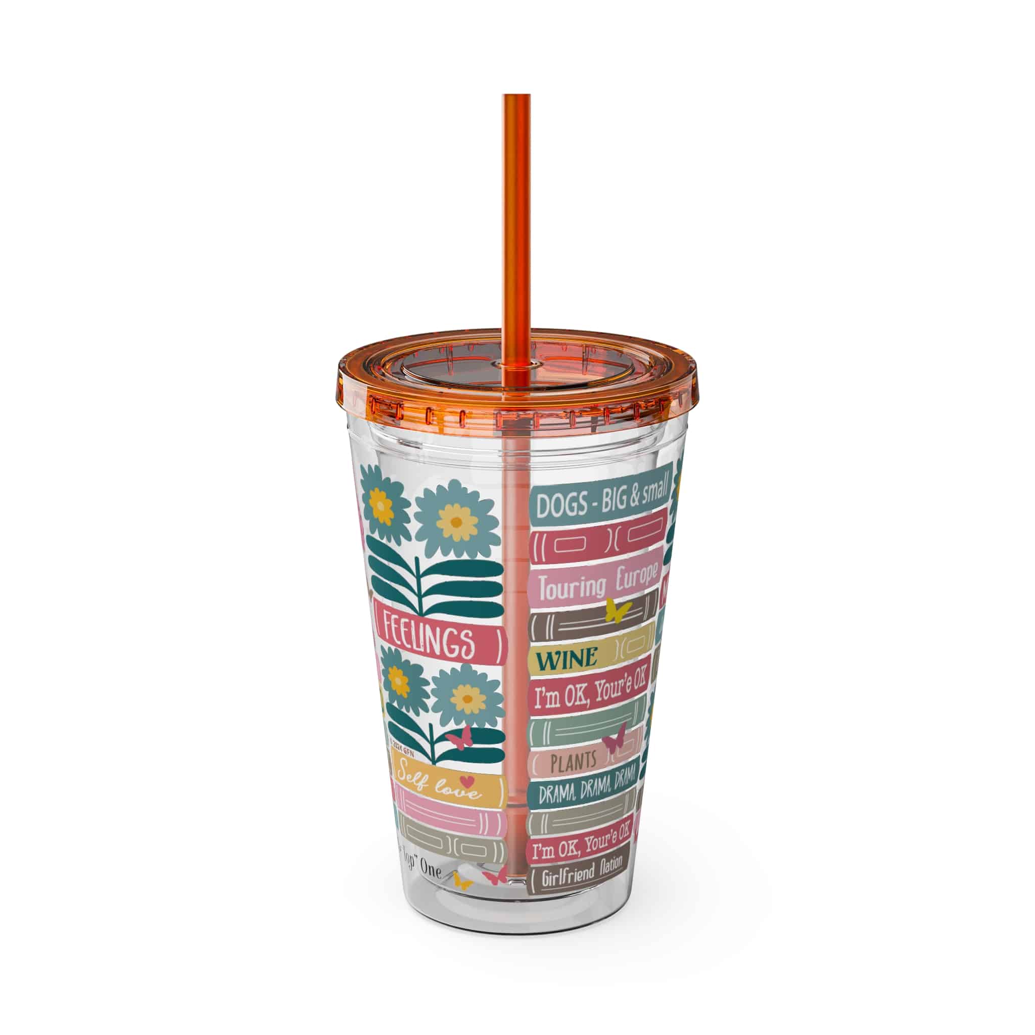 Ms. Extra Sunsplash Tumbler with Straw, 16oz - 2 - Image 3