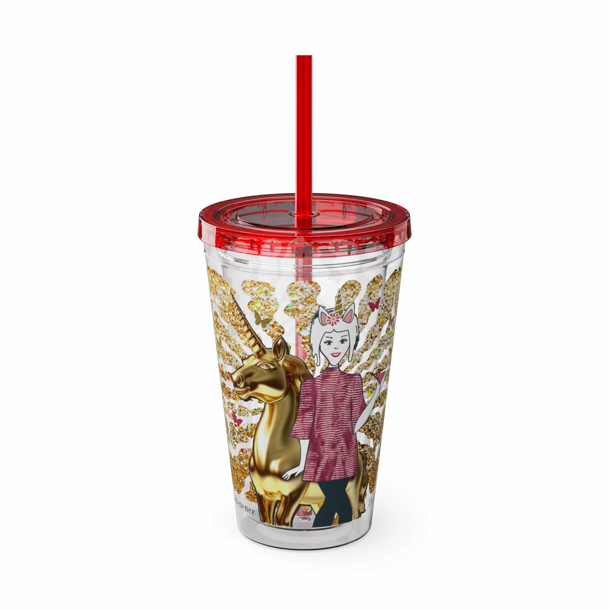 Ms. High Maintenance Sunsplash Tumbler with Straw, 16oz