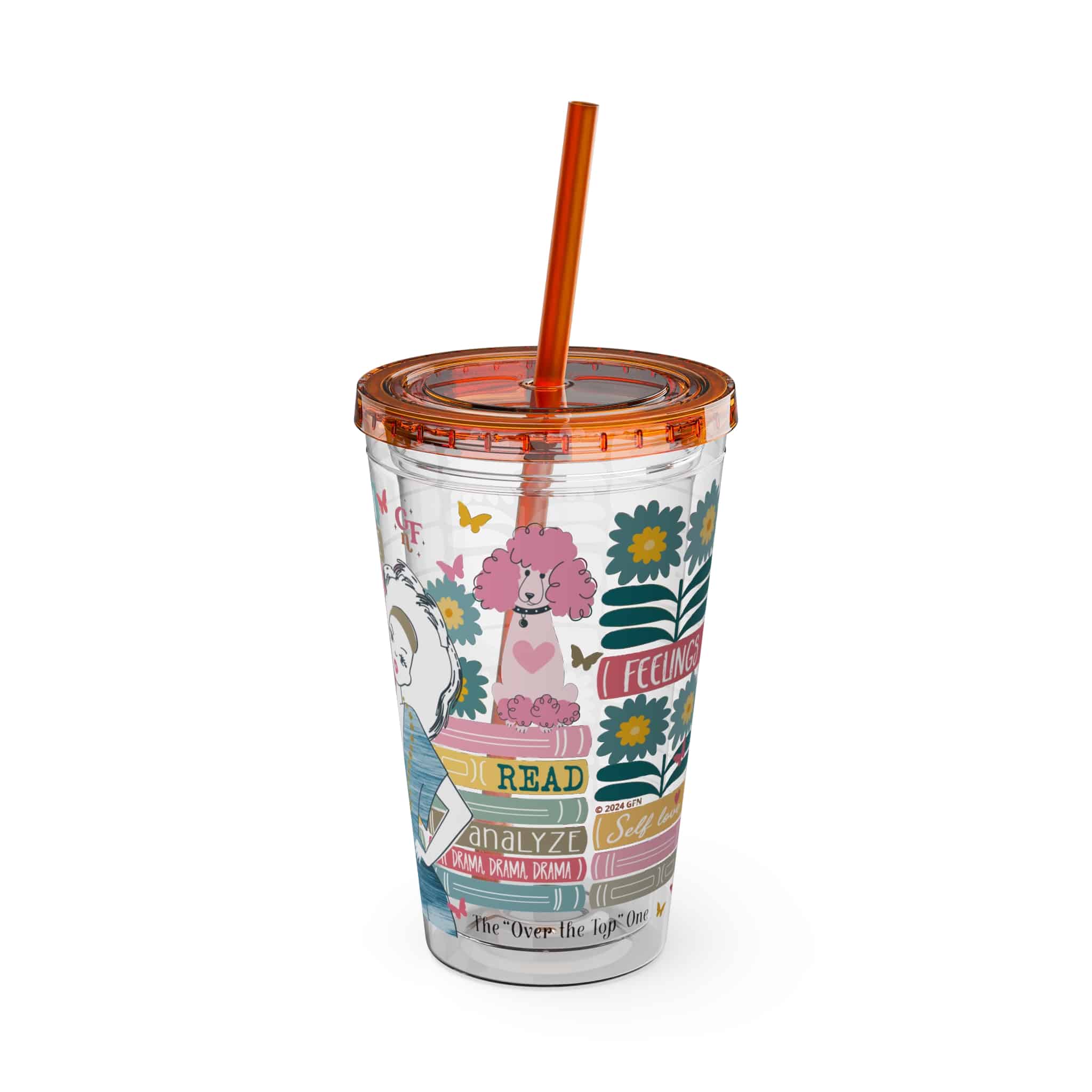 Ms. Extra Sunsplash Tumbler with Straw, 16oz - 2 - Image 4