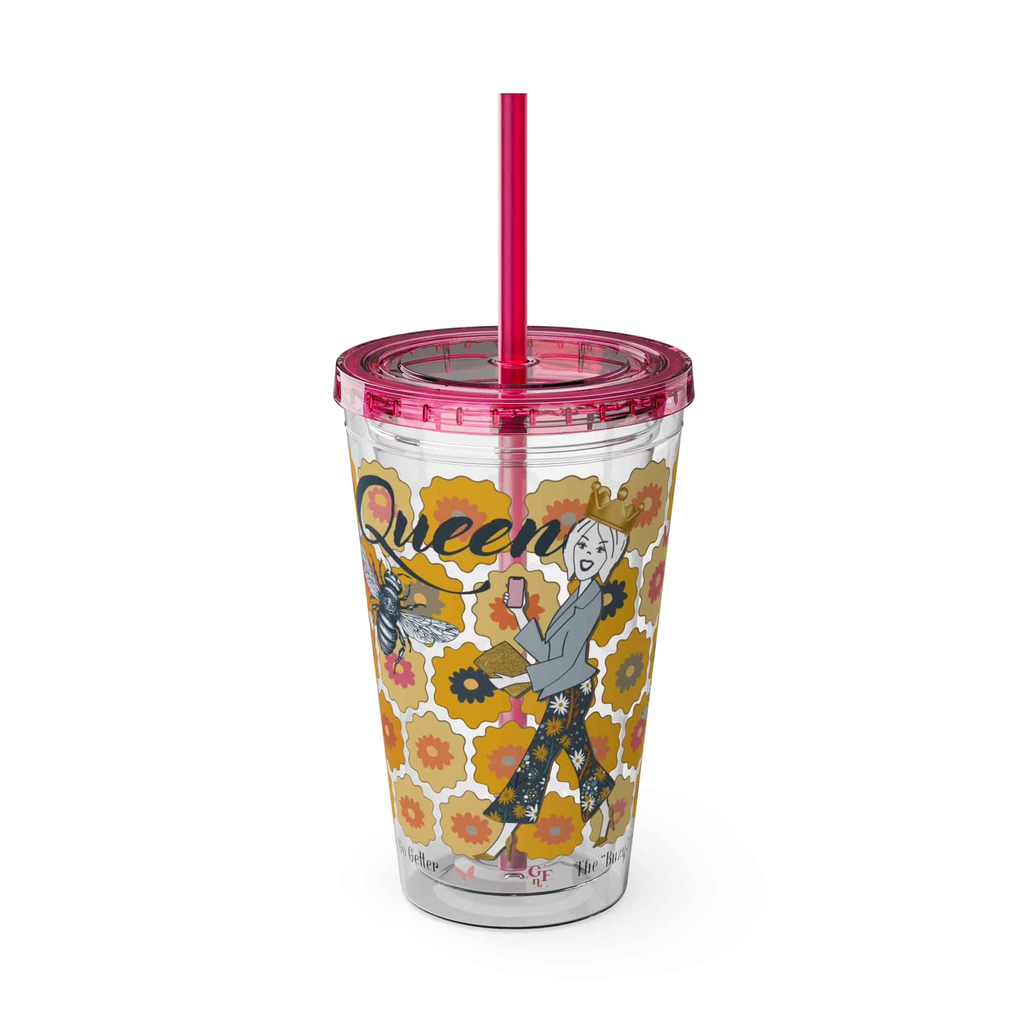 Ms. Go Getter Sunsplash Tumbler with Straw, 16oz