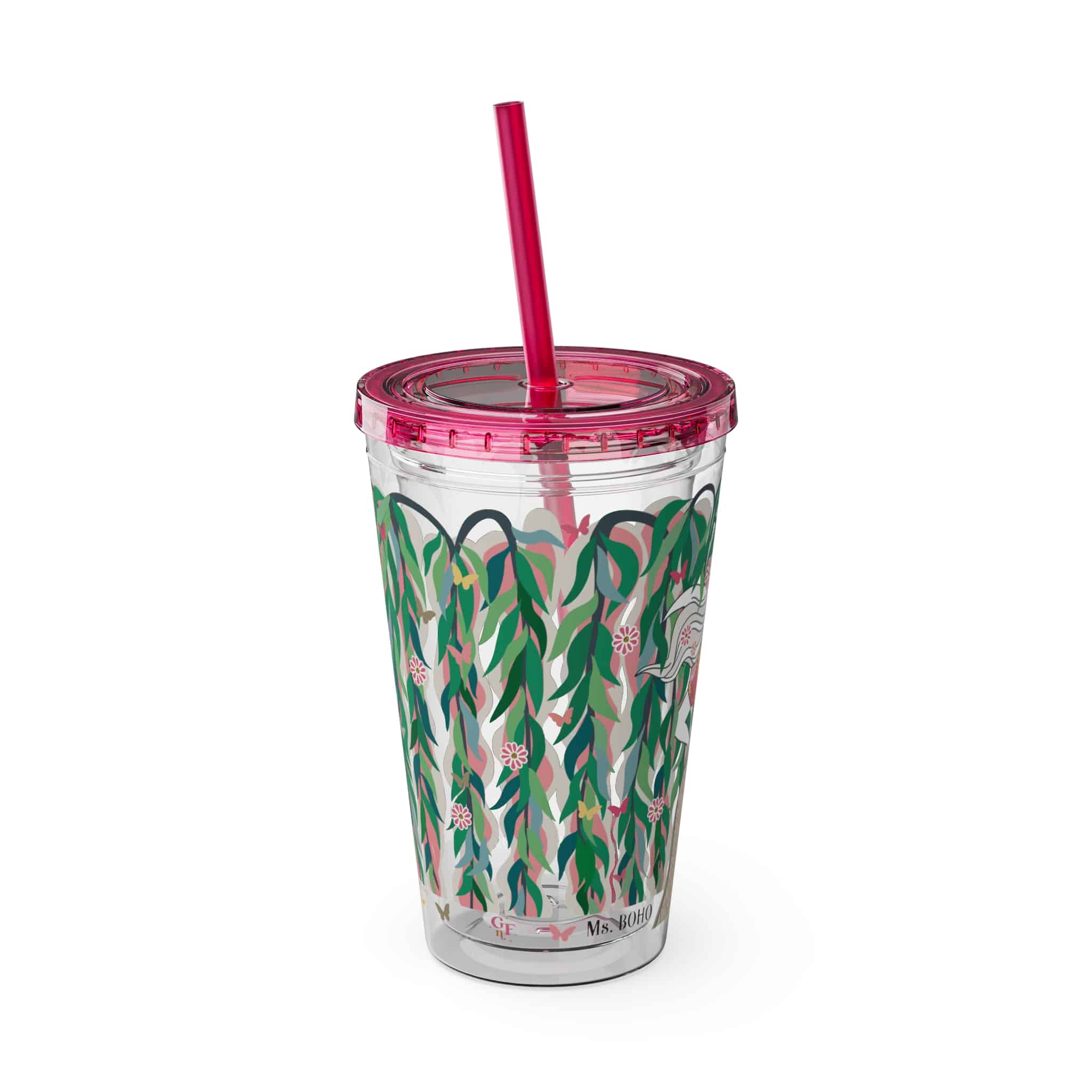Ms. Boho Sunsplash Tumbler with Straw, 16oz - Image 14
