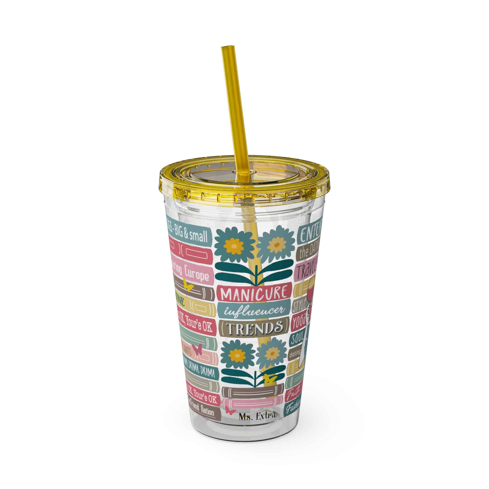 Ms. Extra Sunsplash Tumbler with Straw, 16oz - 2 - Image 32
