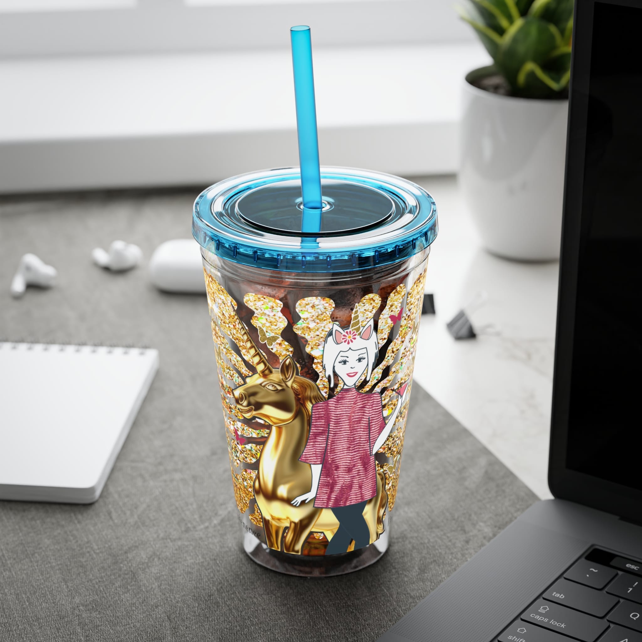Ms. High Maintenance Sunsplash Tumbler with Straw, 16oz - Image 30
