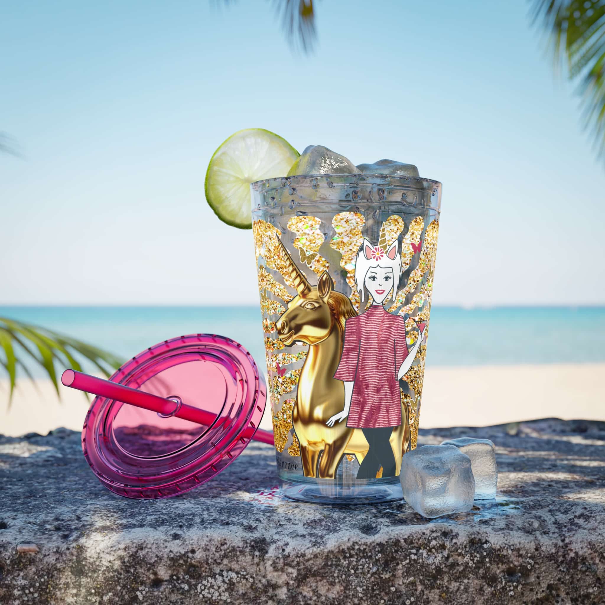 Ms. High Maintenance Sunsplash Tumbler with Straw, 16oz - Image 23