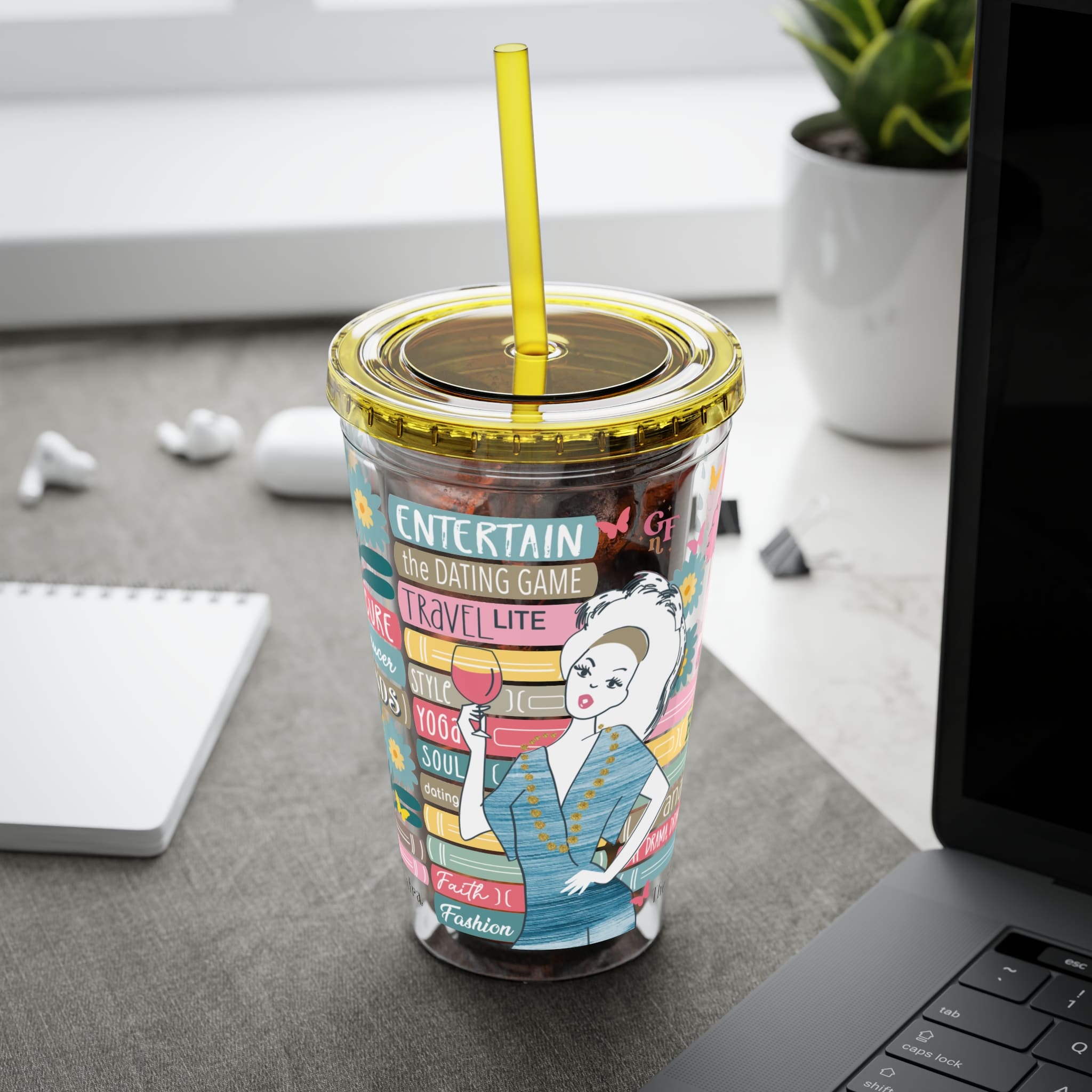 Ms. Extra Sunsplash Tumbler with Straw, 16oz - 2 - Image 36