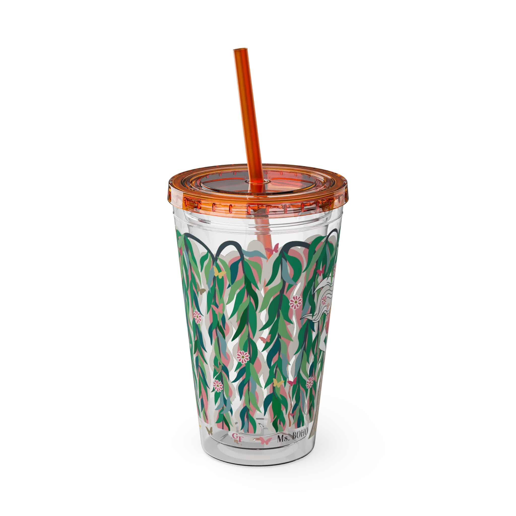 Ms. Boho Sunsplash Tumbler with Straw, 16oz - Image 38
