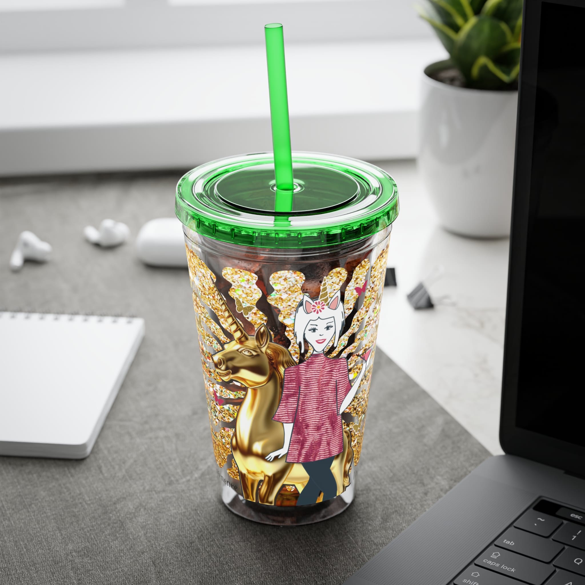Ms. High Maintenance Sunsplash Tumbler with Straw, 16oz - Image 12