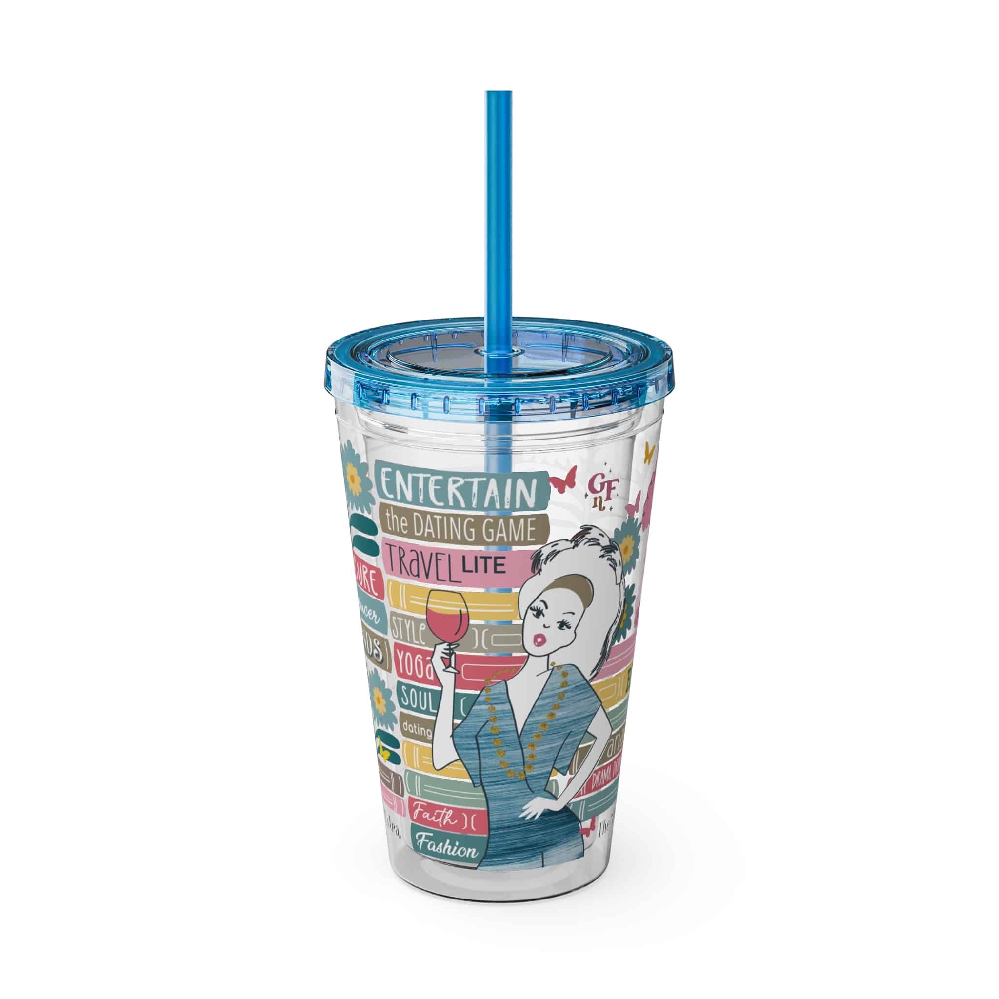 Ms. Extra Sunsplash Tumbler with Straw, 16oz - 2 - Image 25