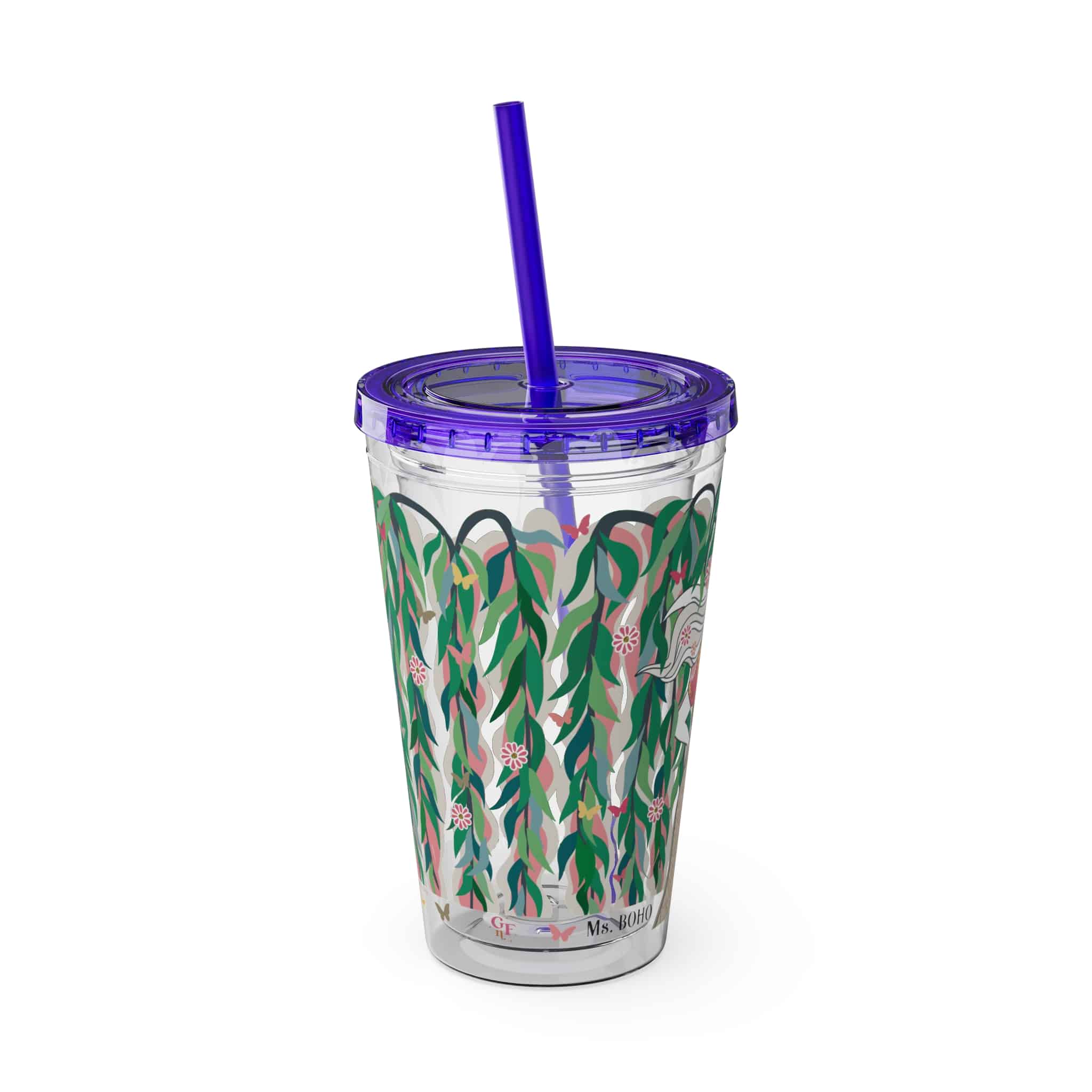 Ms. Boho Sunsplash Tumbler with Straw, 16oz - Image 32