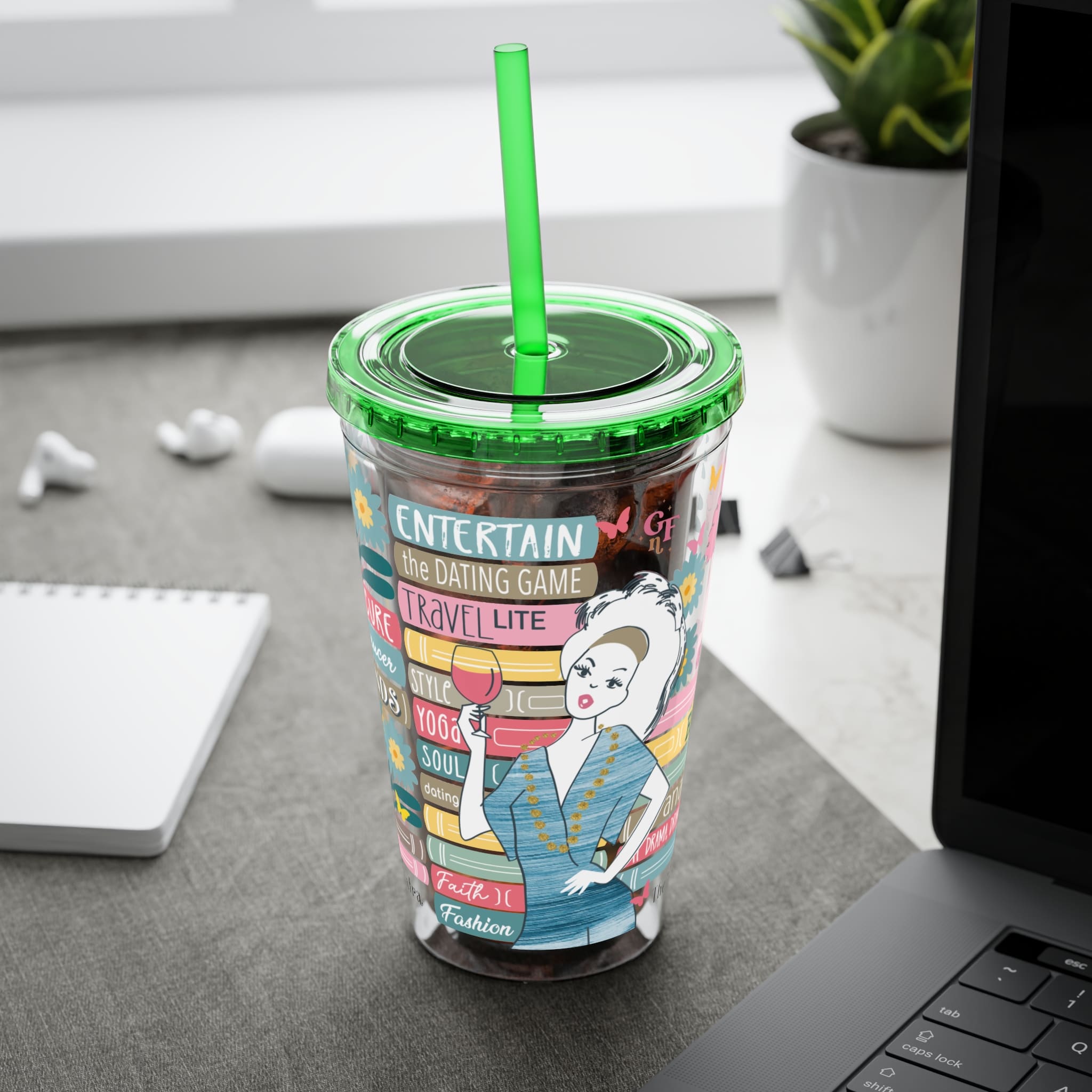 Ms. Extra Sunsplash Tumbler with Straw, 16oz - 2 - Image 12