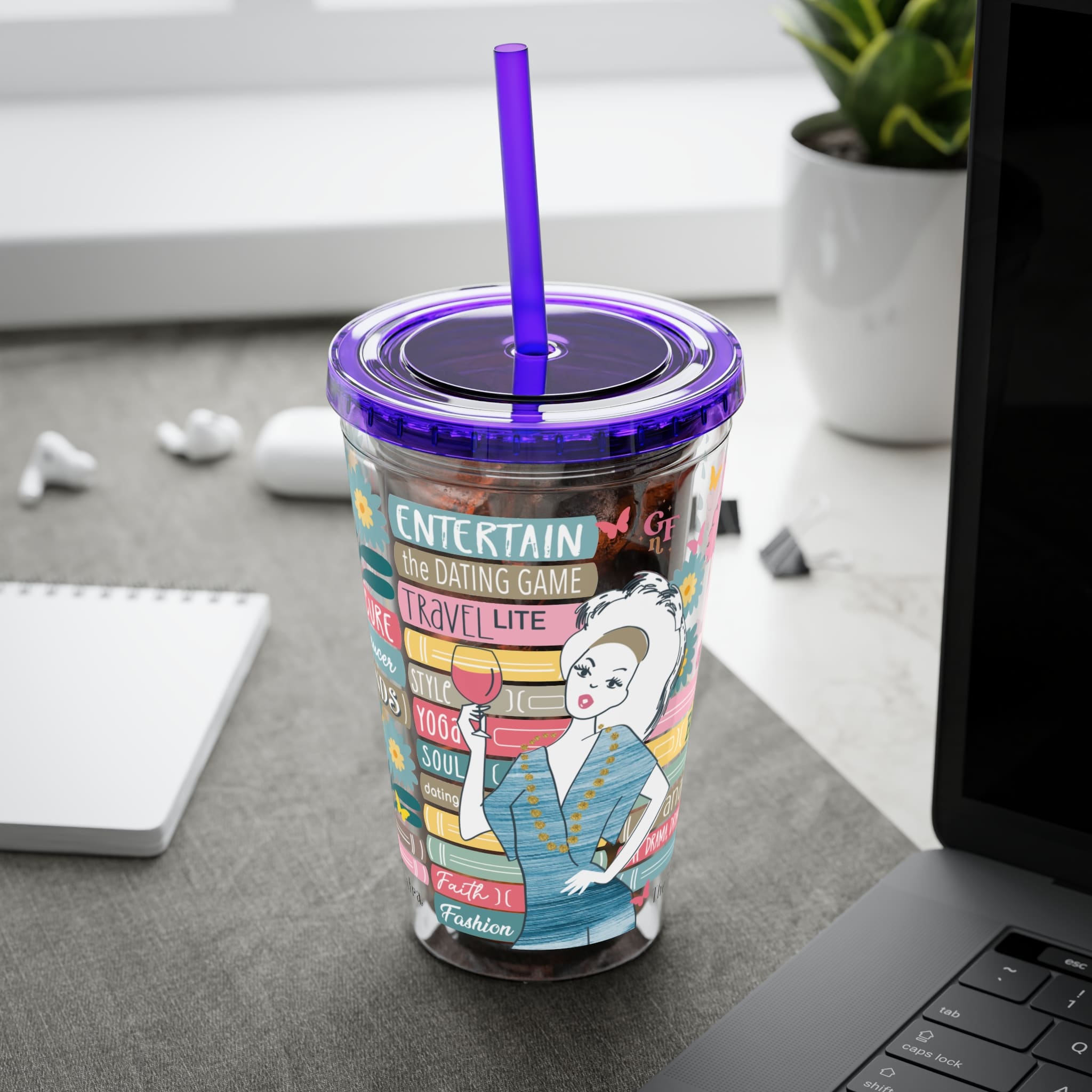 Ms. Extra Sunsplash Tumbler with Straw, 16oz - 2 - Image 42