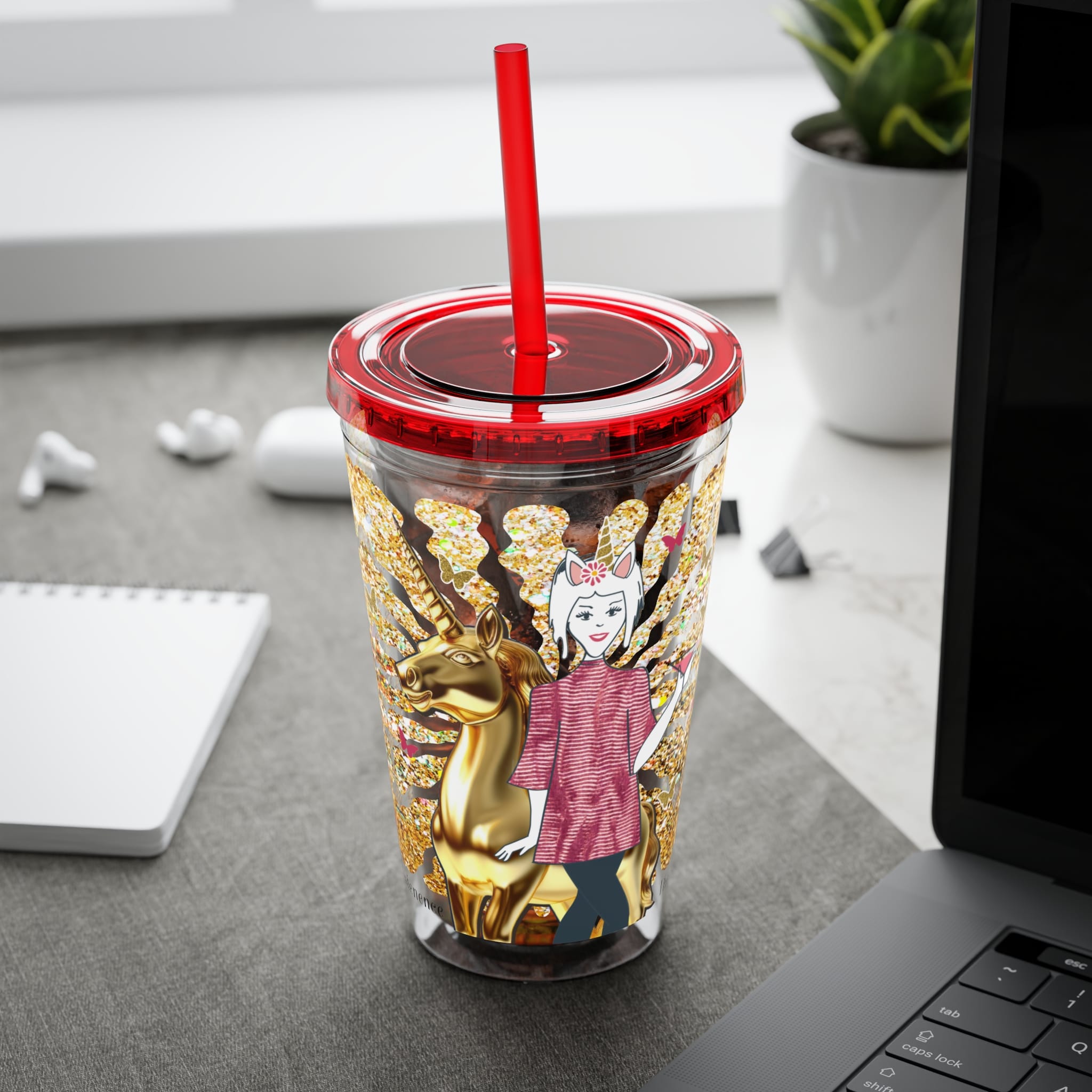 Ms. High Maintenance Sunsplash Tumbler with Straw, 16oz - Image 6