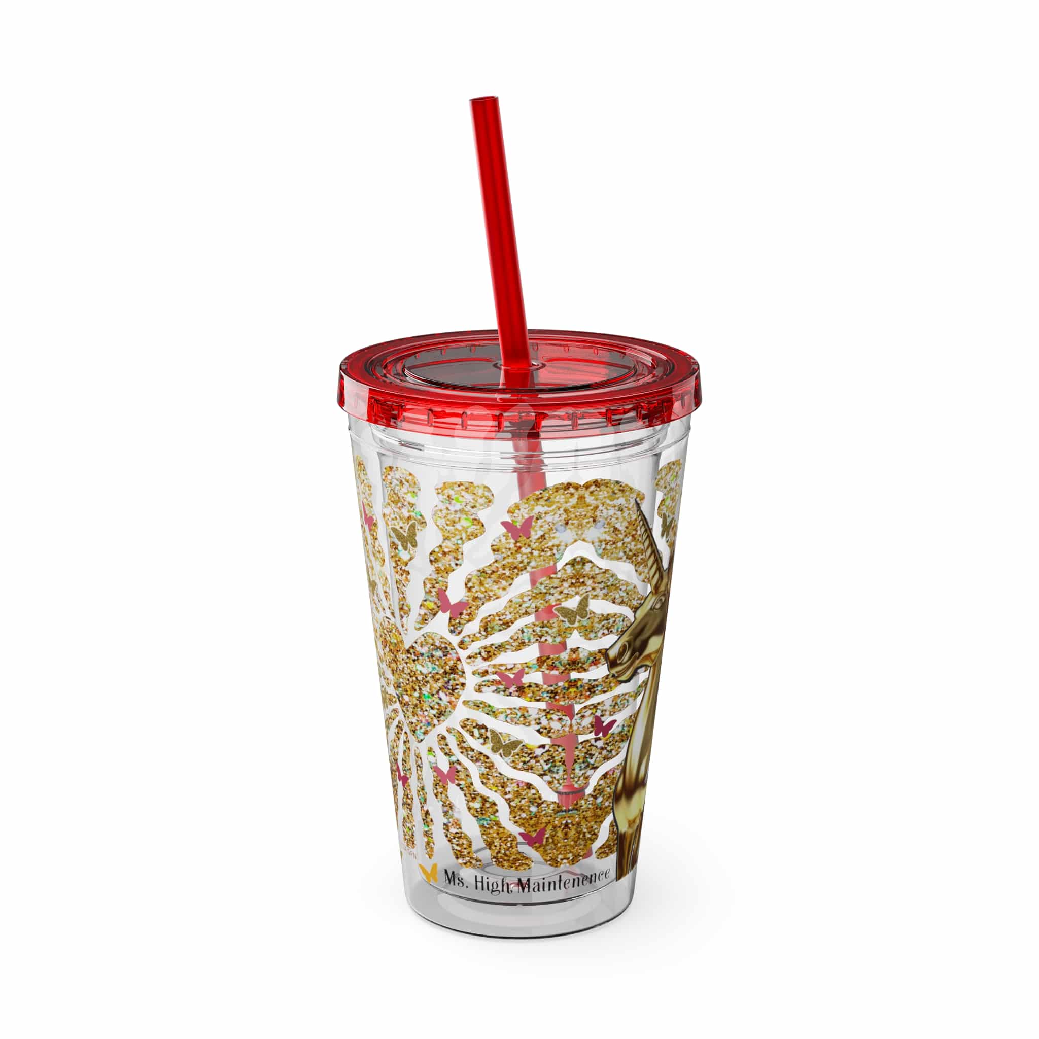 Ms. High Maintenance Sunsplash Tumbler with Straw, 16oz - Image 2