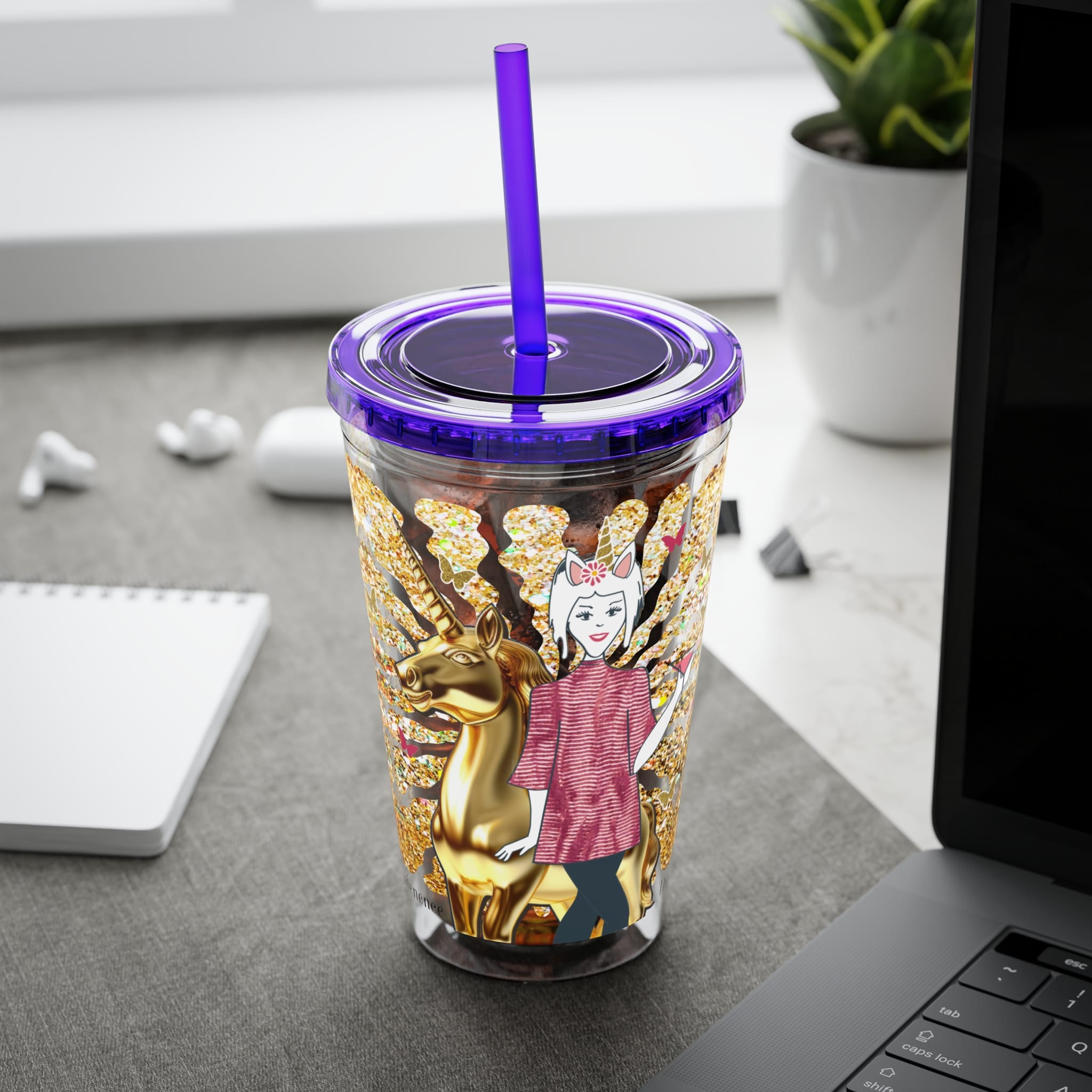 Ms. High Maintenance Sunsplash Tumbler with Straw, 16oz - Image 42