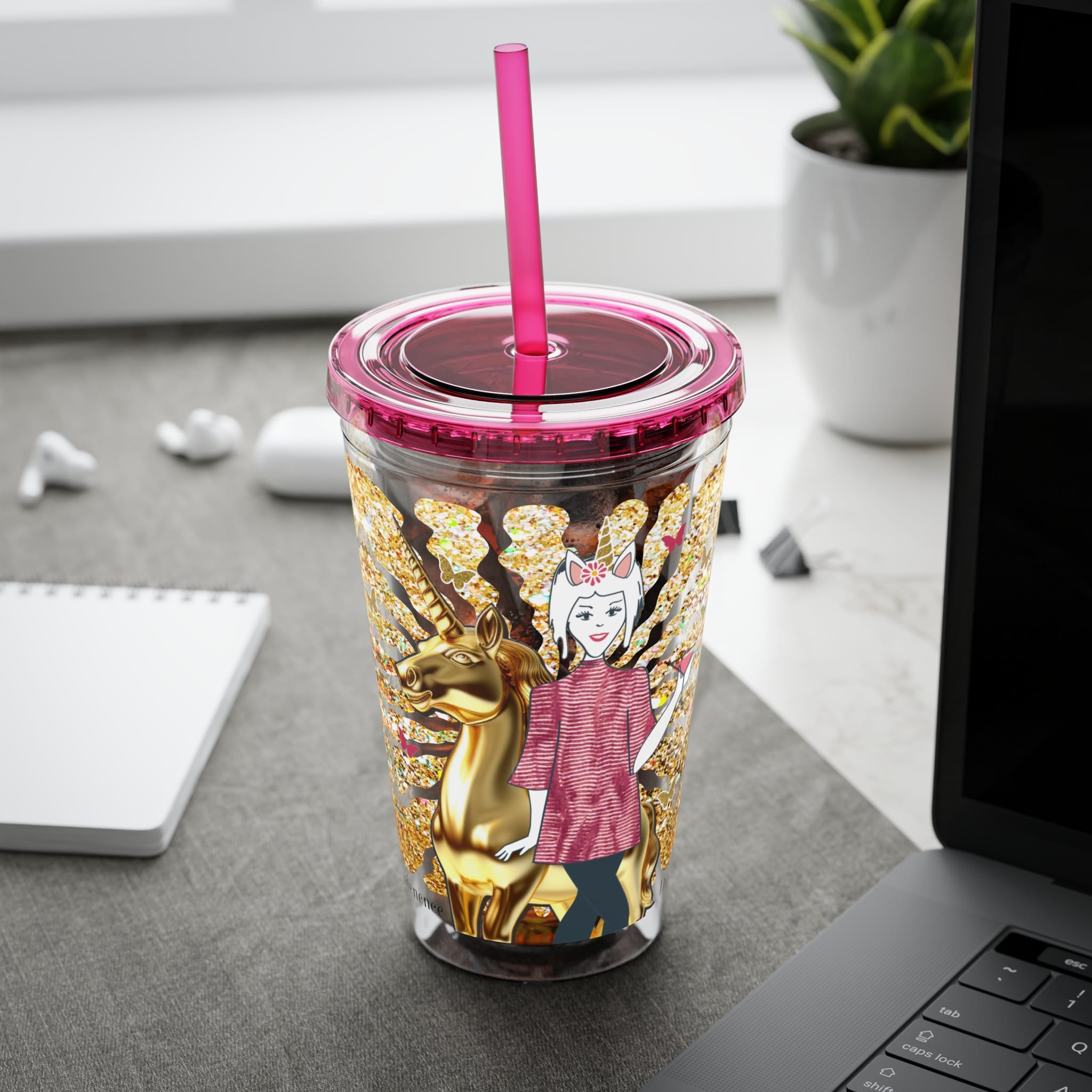 Ms. High Maintenance Sunsplash Tumbler with Straw, 16oz - Image 24