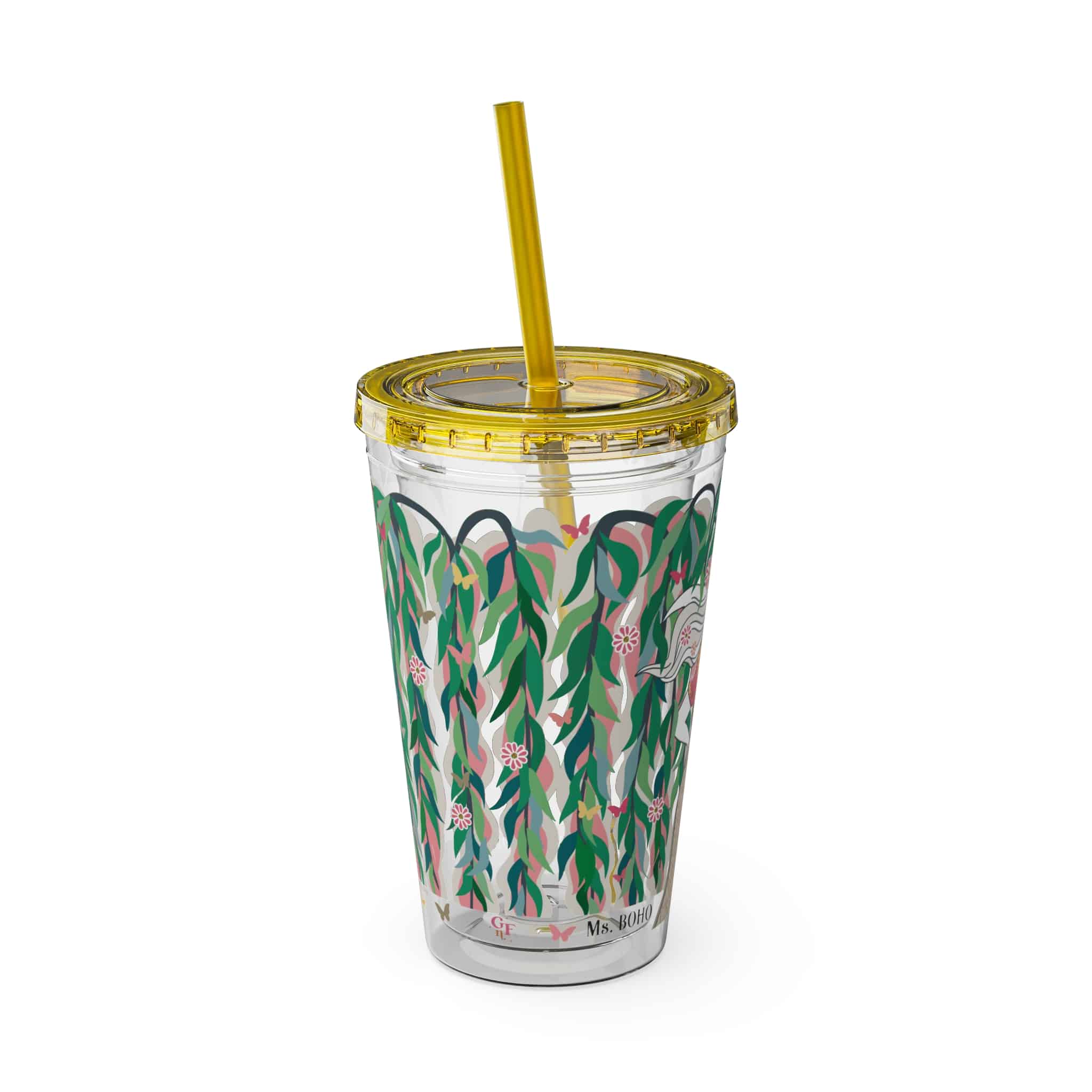 Ms. Boho Sunsplash Tumbler with Straw, 16oz - Image 26