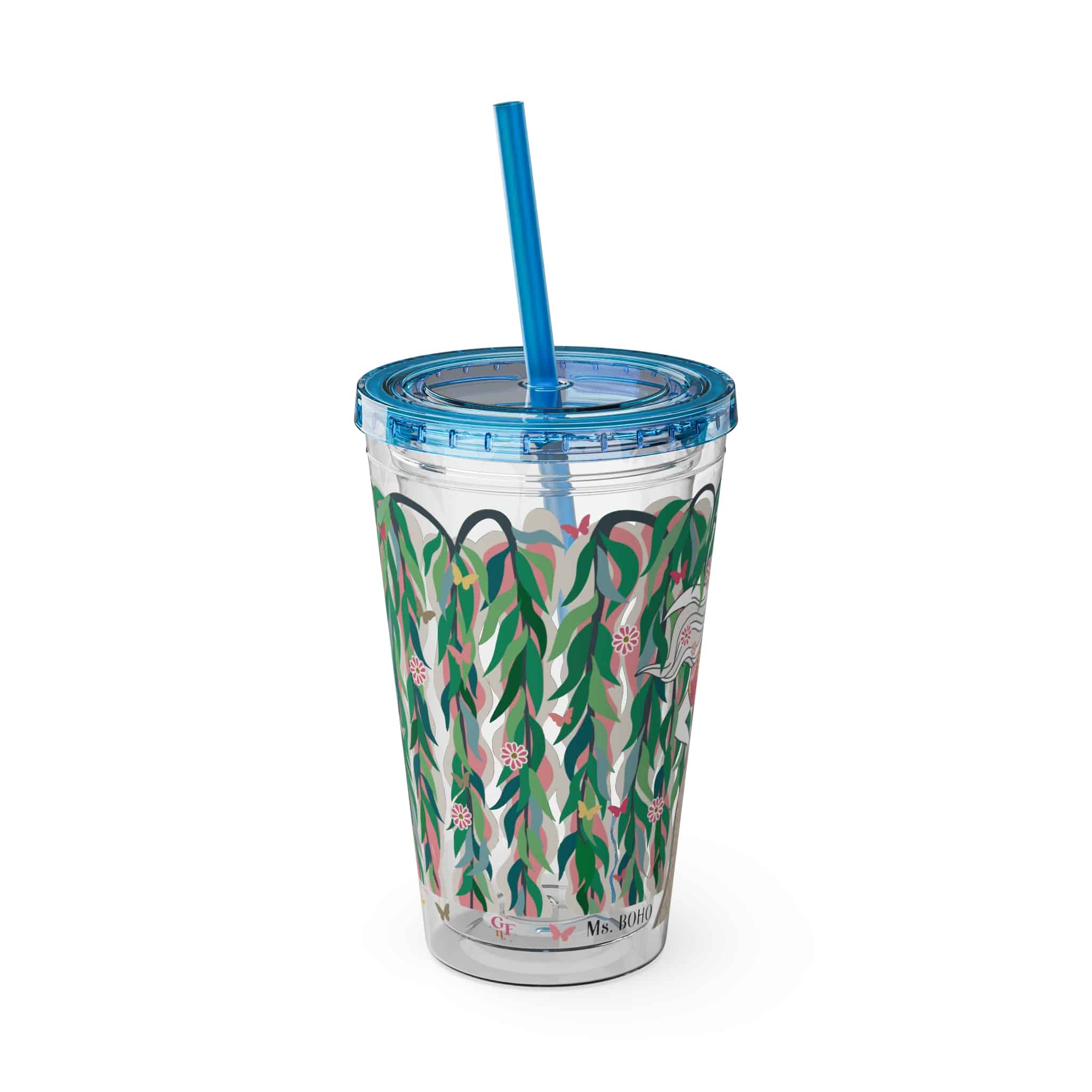Ms. Boho Sunsplash Tumbler with Straw, 16oz - Image 20