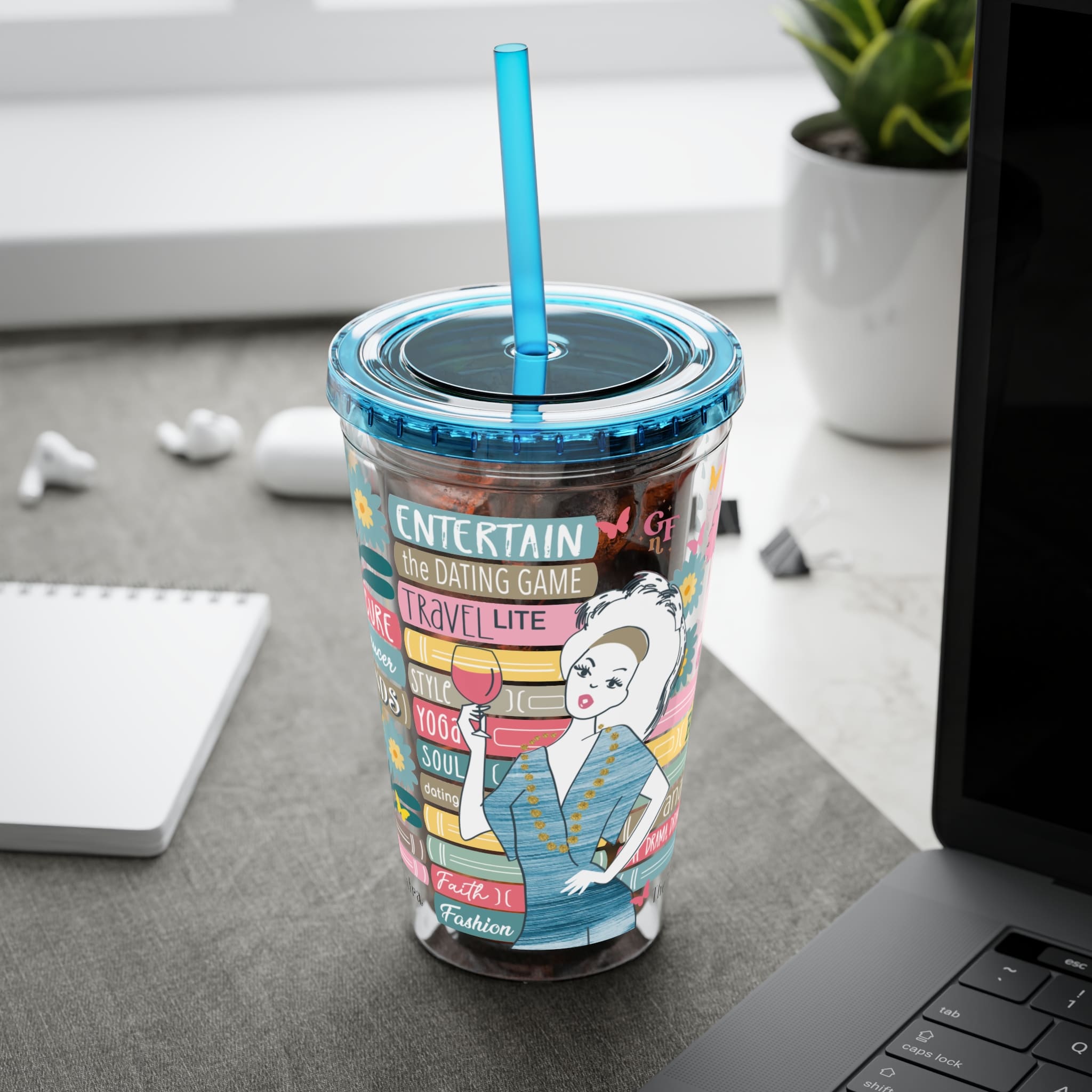 Ms. Extra Sunsplash Tumbler with Straw, 16oz - 2 - Image 30
