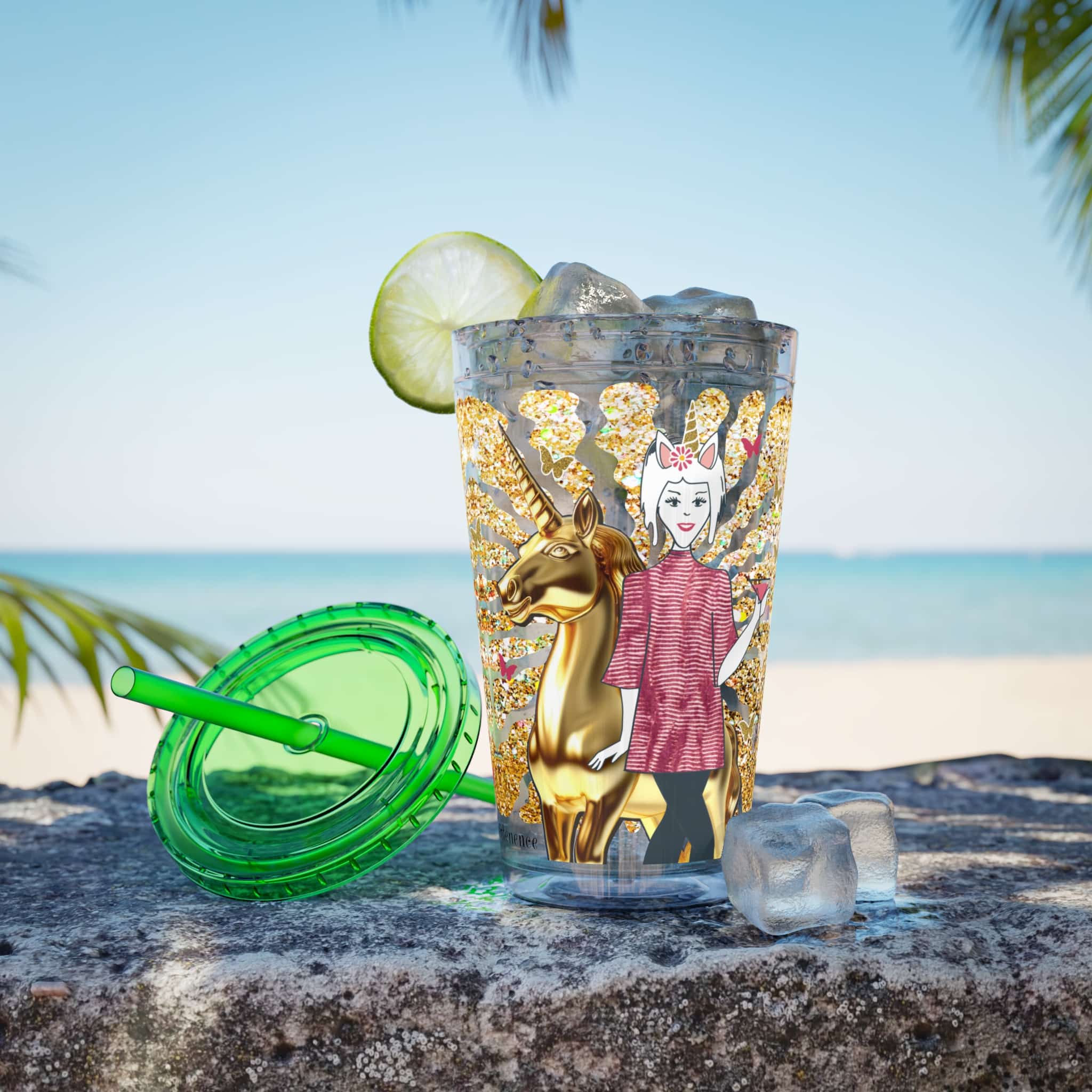 Ms. High Maintenance Sunsplash Tumbler with Straw, 16oz - Image 11