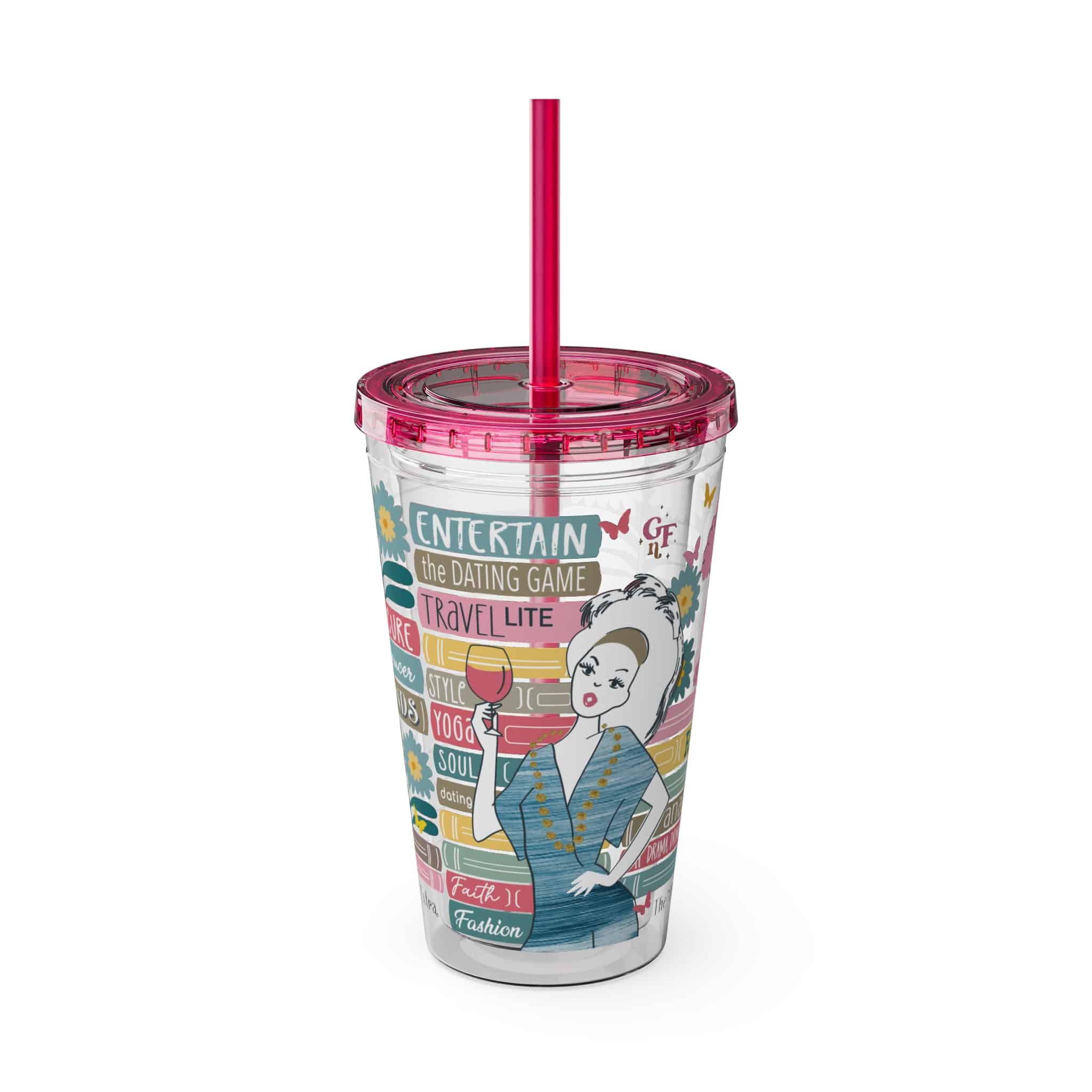 Ms. Extra Sunsplash Tumbler with Straw, 16oz - 2 - Image 19