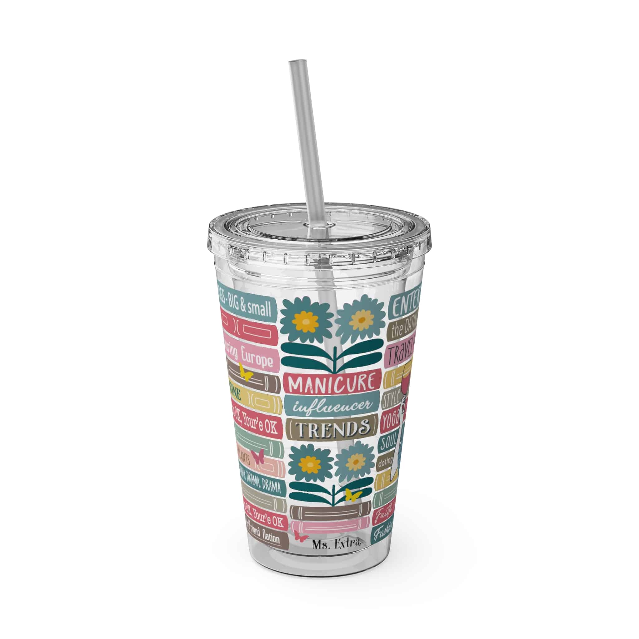 Ms. Extra Sunsplash Tumbler with Straw, 16oz - 2 - Image 14