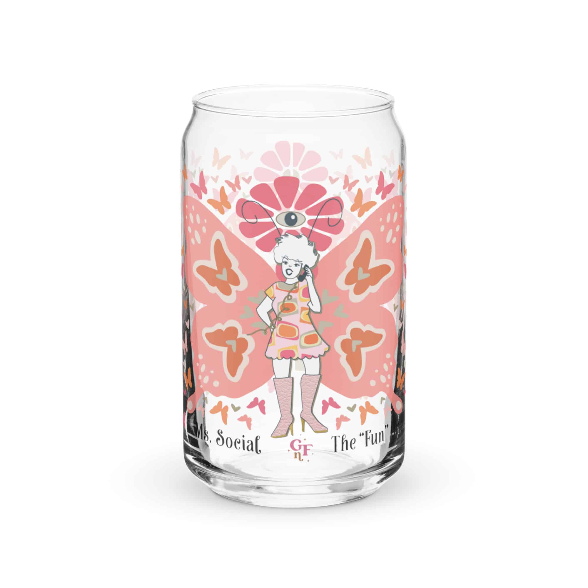 Ms. Social Can-Shaped Glass