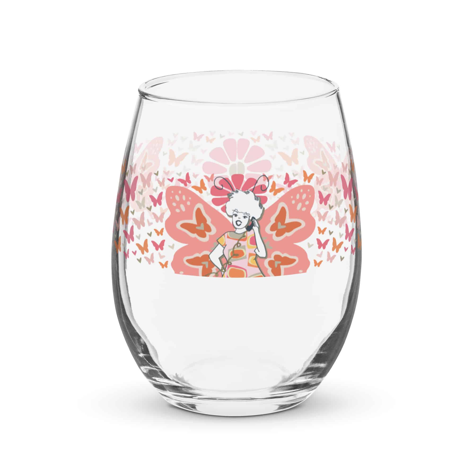 Ms. Social Stemless Wine Glass